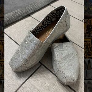 Glitter Toms size 5